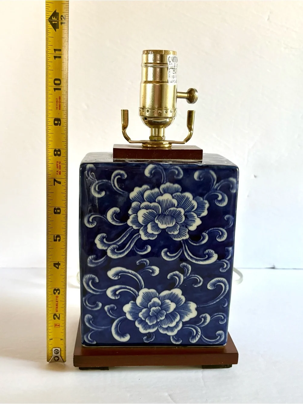 Ralph Lauren Blue & White Porcelain Table Lamp NO SHADE